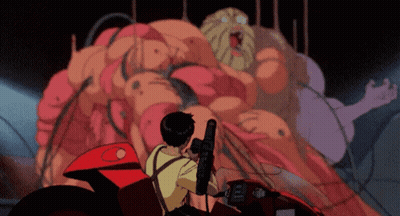 Man Riding Red Motorcycle With C On Back GIF