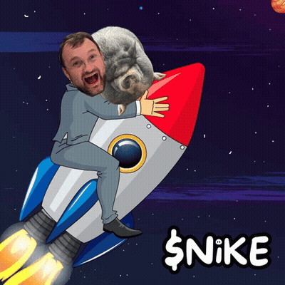 Man Riding Rocket With Pig And Nike GIF