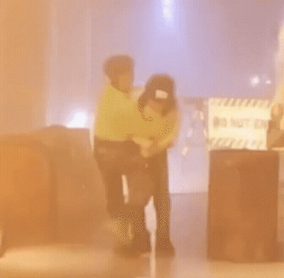 Man Riding Scooter In Fog GIF