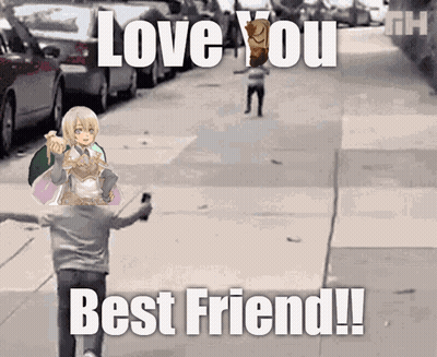 Man Riding Scooter Saying Love You Best Friend GIF