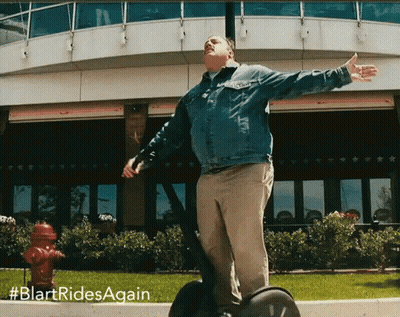 Man Riding Segway #Blartrides Again GIF