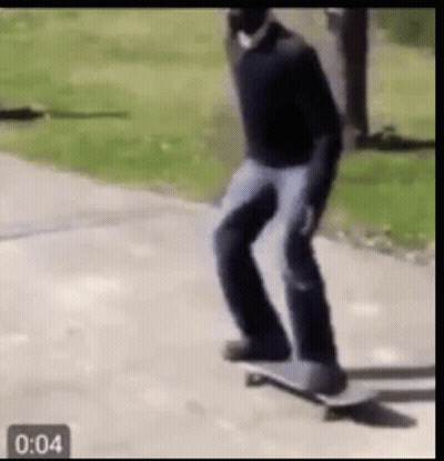 Man Riding Skateboard At 4:04 GIF