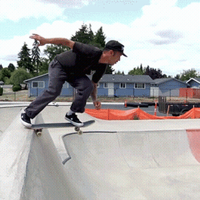 Man Riding Skateboard On Ramp GIF