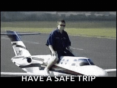 Man Riding Small Airplane Have A Safe Trip GIF