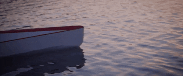 Man Riding The White Canoe GIF
