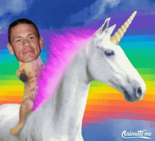 Man Riding Unicorn Animate Me GIF