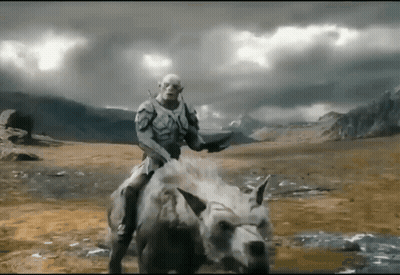 Man Riding White Horse GIF