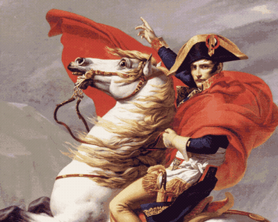 Man Riding White Horse With Red Cape GIF