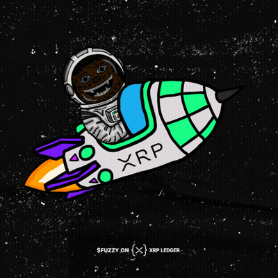 Man Riding XRP Rocket GIF