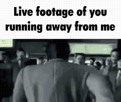 Man Running Away From Crowd