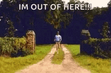 Man Running Away I'm Out Here GIF