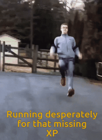 Man Running Desperately For That Missing XP GIF