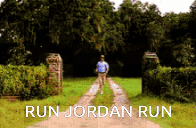 Man Running Down Dirt Road Run Jordan Run GIF