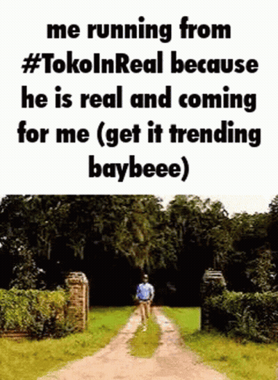 Man Running Down Dirt Road Saying He Is Real And Coming For Me GIF