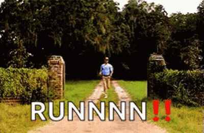 Man Running Down Dirt Road With Runnn GIF