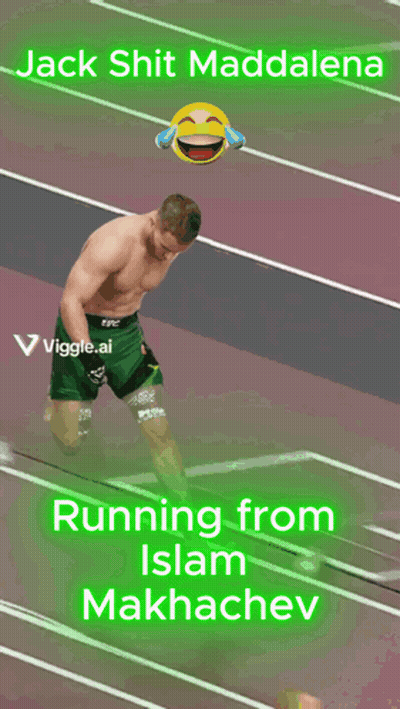 Man Running From Islam Makhachev GIF