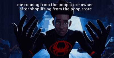 Man Running From Poop Store GIF