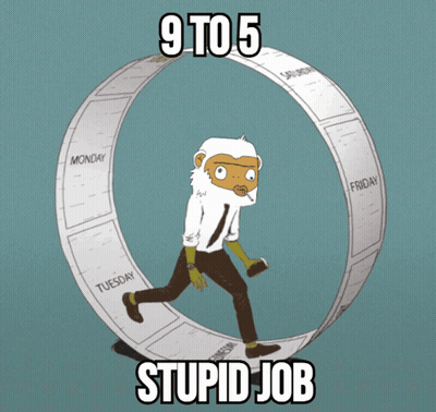 Man Running In Circle 9 To 5 Stupid Job GIF
