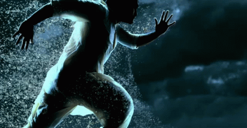 Man Running In Dark GIF