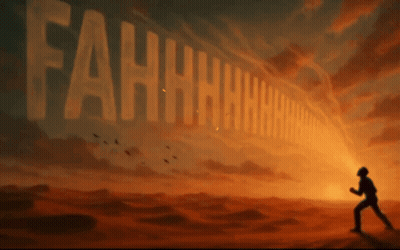 Man Running In Desert Fahhhh GIF