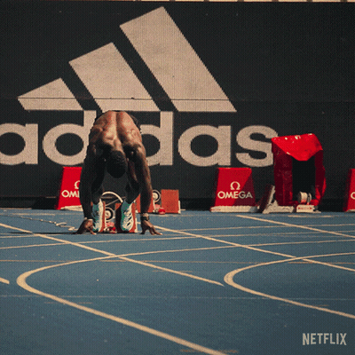 Man Running In Front Of Adidas Logo GIF