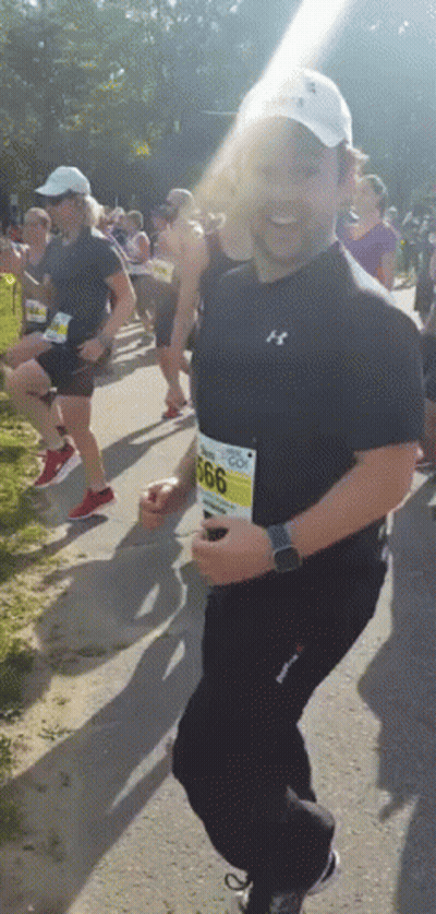Man Running In Number 666 Shirt GIF
