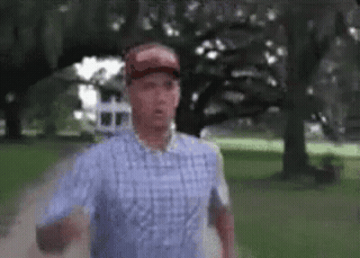 Man Running In Park GIF