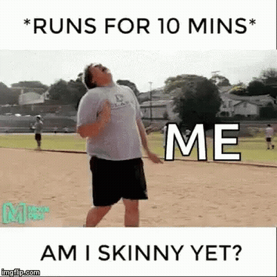 Man Running On Dirt Track Runs For 10 Mins Am I Skinny Yet GIF