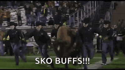 Man Running On Football Field With Banner GIF