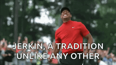 Man Running On Golf Course Saying Jerkin GIF