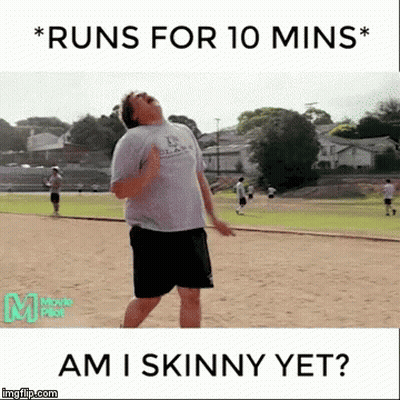 Man Running On Track Runs For 10 Mins Am I Skinny Yet GIF