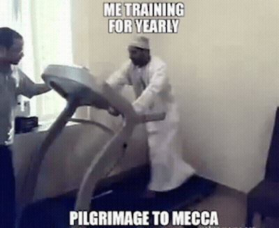 Man Running On Treadmill Watched By Another GIF