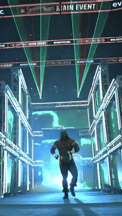 Man Running Through Tunnel Saying Saturday Nights Main Event GIF