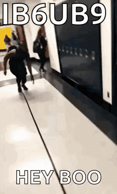 Man Running Toward Train GIF