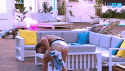 Man Running Wearing White Thong GIF