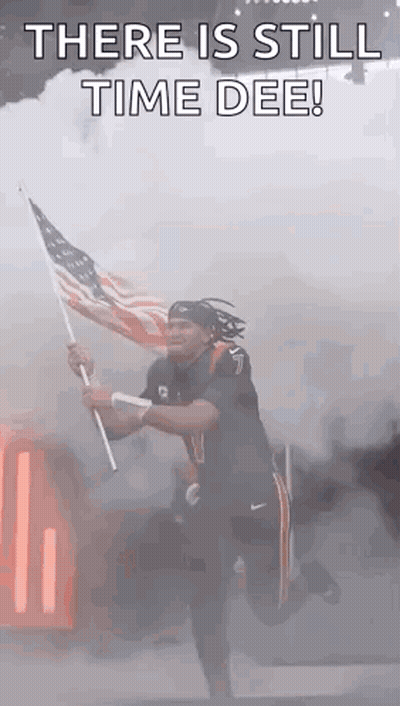 Man Running With American Flag Says There Is Still Time Dee GIF