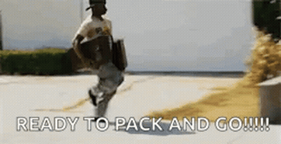 Man Running With Box Ready To Pack And Go GIF