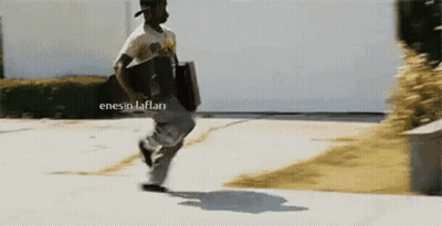 Man Running With Briefcase Enesin Laflari GIF