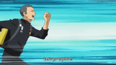 Man Running With Fist In Air Let's Go Explore GIF