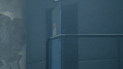 Man Running With Gun At Exit Sign GIF