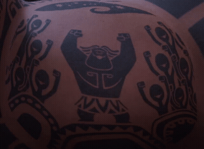 Man's Back Tattoo NVM GIF