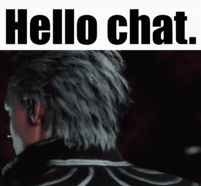 Man's Back With Hello Chat GIF