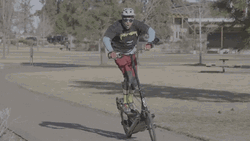 Man's Bicycle Keeps Swerve On Road GIF
