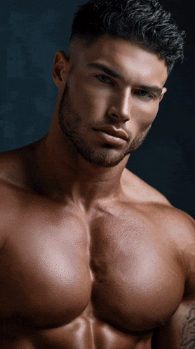 Man's Chest Tattoo Calvin Klein GIF