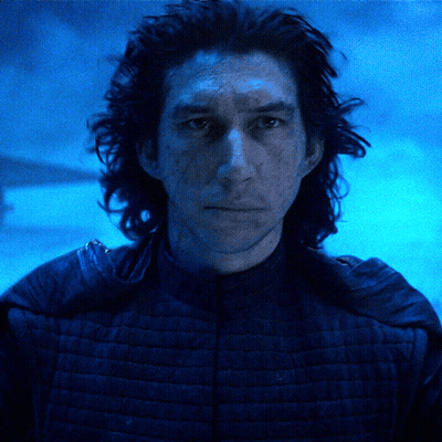 Man's Face Close Up Blue Background GIF