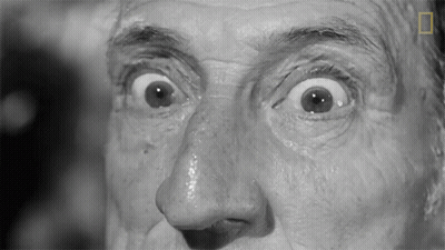 Man's Face Close Up National Geographic Logo GIF