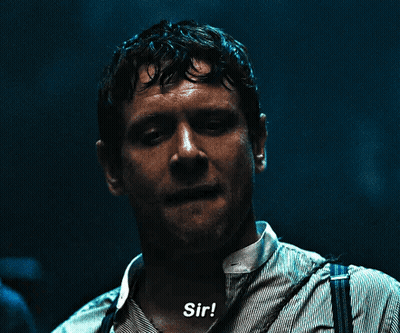 Man's Face Close Up Sir Written GIF