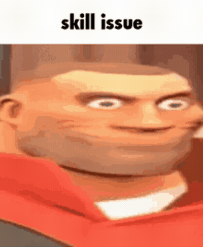 Man's Face Close Up Skill Issue GIF
