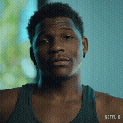 Man's Face Close Up With Netflix GIF