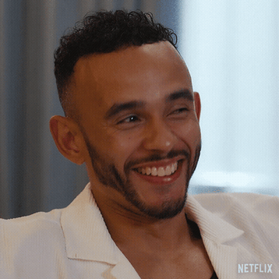 Man's Face Close Up With Netflix Logo GIF
